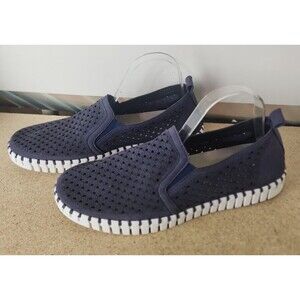 ILSE Jacobson shoes flats loafers breathable Blue‎ Perforated